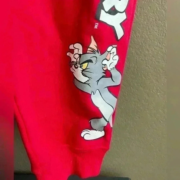 Tom & Jerry Red Classic Fit Sweatpants Size 3X - Picture 3 of 8